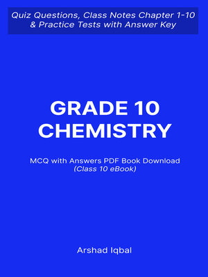 cover image of Class 10 Chemistry MCQs e-Book | 10th Grade Chemistry MCQ Questions and Answers PDF
